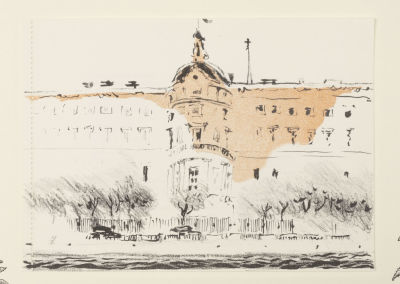 Терешко А. Михайловский замок. Из серии &laquo;Четыре фасада зодчего Бренны&raquo;. 2018. Бумага 