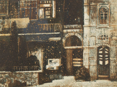 Роменский К. Крымская ночь. 2020. Цветной офорт. Размер изображения 29,5х33 см. Размер по 