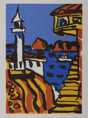 Яшке В. Крым. 2009. Трафаретная печать. Размер 42х29,7 см. Подпись автора, сигнатура 55/60. 