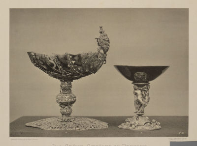 Чаши из оникса (конец XVI века). Дрезден. Фотография. Вторая половина XIX века. Размер 32х47 см. 