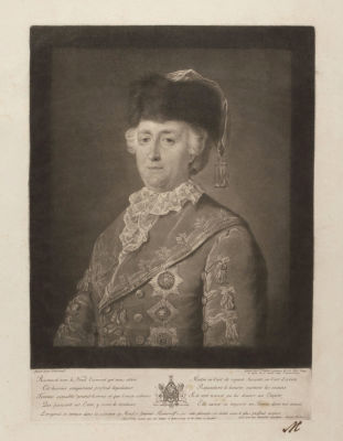 Уокер Дж. (гравер), Шибанов М. (по оригиналу). Портрет Екатерины II в дорожном костюме. 1789. 