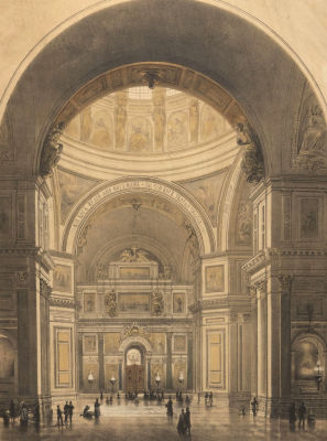 [Русский художественный листок Тимма] Внутренний вид Исаакиевского собора. №17. 1858. 