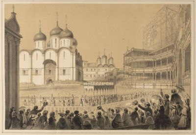 [Русский художественный листок Тимма] Обратное шествие их императорского величества <...> 