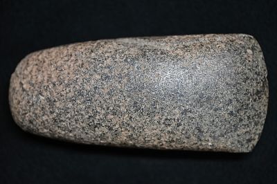 6 9/16" Speckled Granite Celt Found in Brown Co. Illinois by Aaron Morath, Keele COA. 