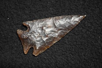 2 1/8" Knife River Chert Pelican Lake Found in Pierre Co. SD, Keele COA Ex: Dan Maas 