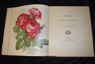 Roses Facsimiles of Watercolors ORIGINAL 1898 NOT A REPRINT RARE BOOK. Roses Facsimiles of 