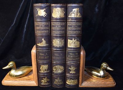 1875 The Masterpieces of the Centennial International Exhibition 1st Edition - 3 Volume Set. 3 