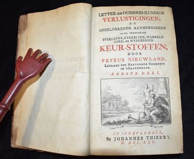 1765 Letter- En Oudheid-Kundige Verlustigingen - German Leather Bound Book. German book in 