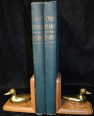 1899 Our Islands and Their People as Seen with Camera and Pencil - 2 Vol Set Folio Size. Our 