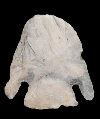 1 15/16" Mozarkite Smith Blunt Arrowhead Found in Lincoln Co. Missouri Ex: Donald Koehler 