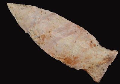 3 9/16" Colorful Steuben Arrowhead found in Lincoln County, Missouri. Found by Donald Koehler 