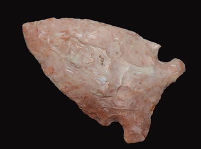 2 1/4" Finely Made Hickory Ridge Arrowhead found in Lincoln County, Missouri. Found by Donald 