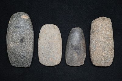 4 Granite Celts Found in Illinois 4 1/4" Longest. Condition: Authentic