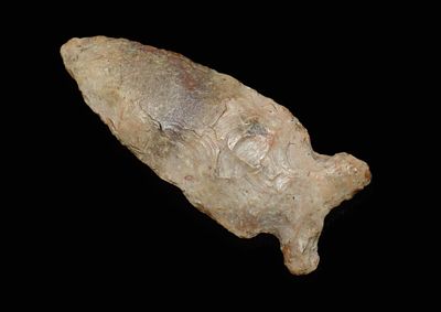 2" Robinson Arrowhead found in East Central Illinois - Ex Phillip Potter Collection. 2" Robinson 
