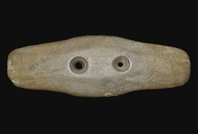 5 3/8" Museum Grade Siltstone Gorget found near Hagerstown, Maryland. A finely made Maryland 
