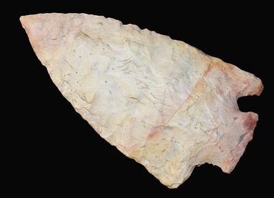 3 3/4" Colorful Hopewell Arrowhead found in Western Illinois Condition: Ancient Authentic