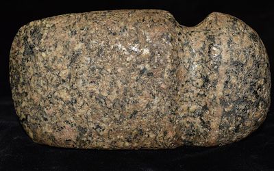 6" Granite Full-Groove Axe - Found Near Rock Island, Illinois - Ex James Shields Collection. This 