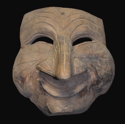 Mid-Century Tlingit Carved Wood Long Nose Spirit Mask From The Chuck &amp; Eileen Hoffman 