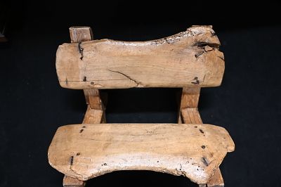 Extremely old looking Wood Pack Saddle 16" wide 12" tall. Condition: Ancient Authentic