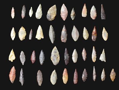 40 Neolithic Arrowheads found in Central West Africa Arrowheads in this group measure 1" to 1 