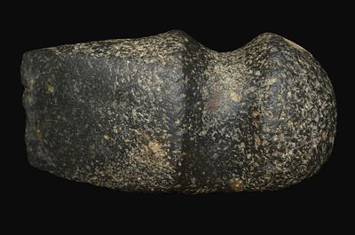 3 3/4" 3/4 Groove Axe found in Spencer County, Indiana - Bit Redone. Someone has used a grinder 