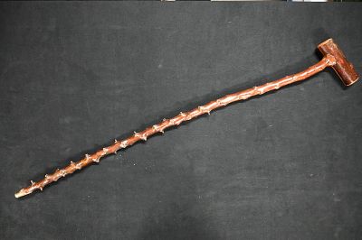 37" Thorny Wood Walking Cane. Condition: Authentic