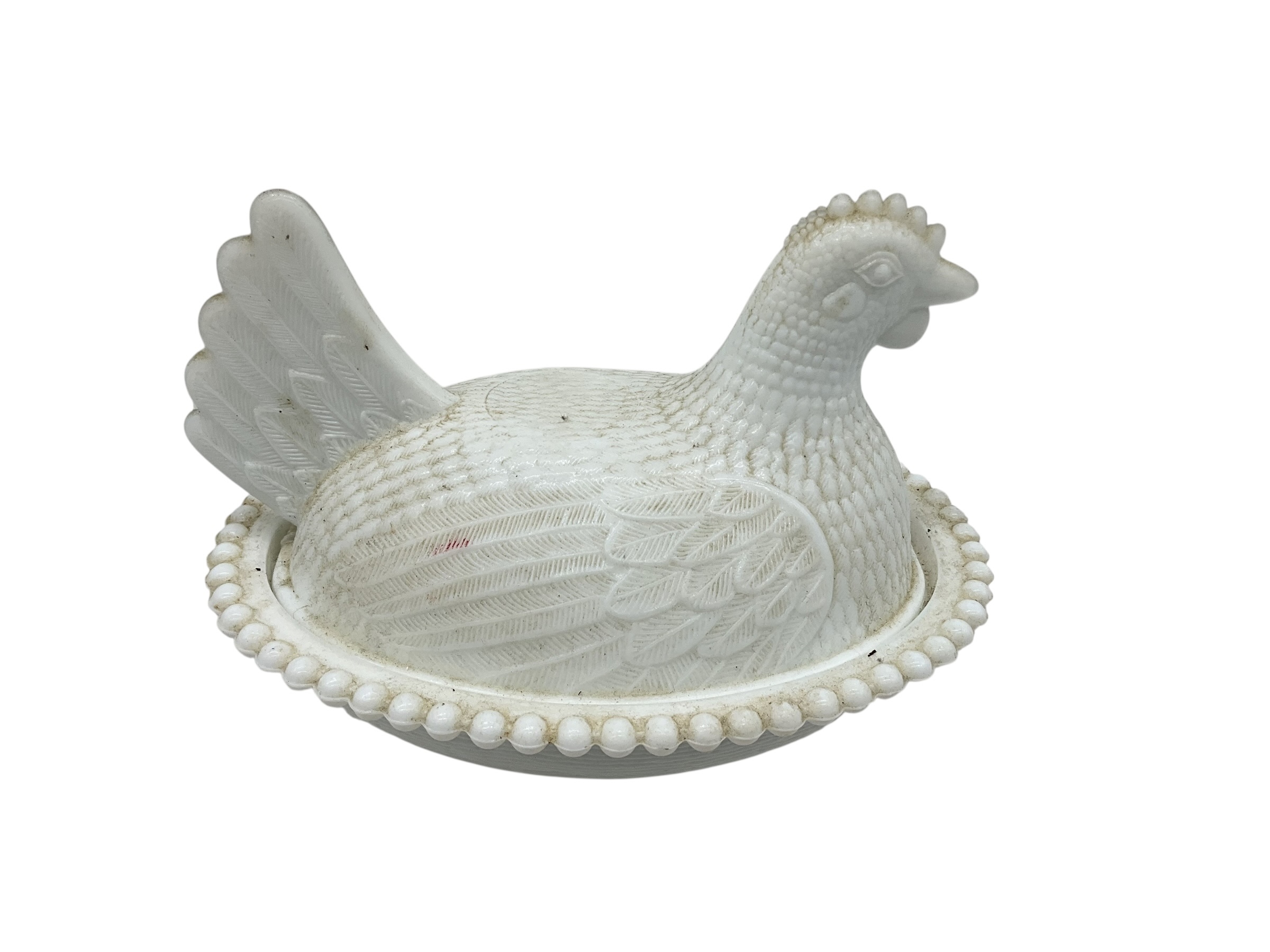 Indiana Milk Glass Hen on Nest