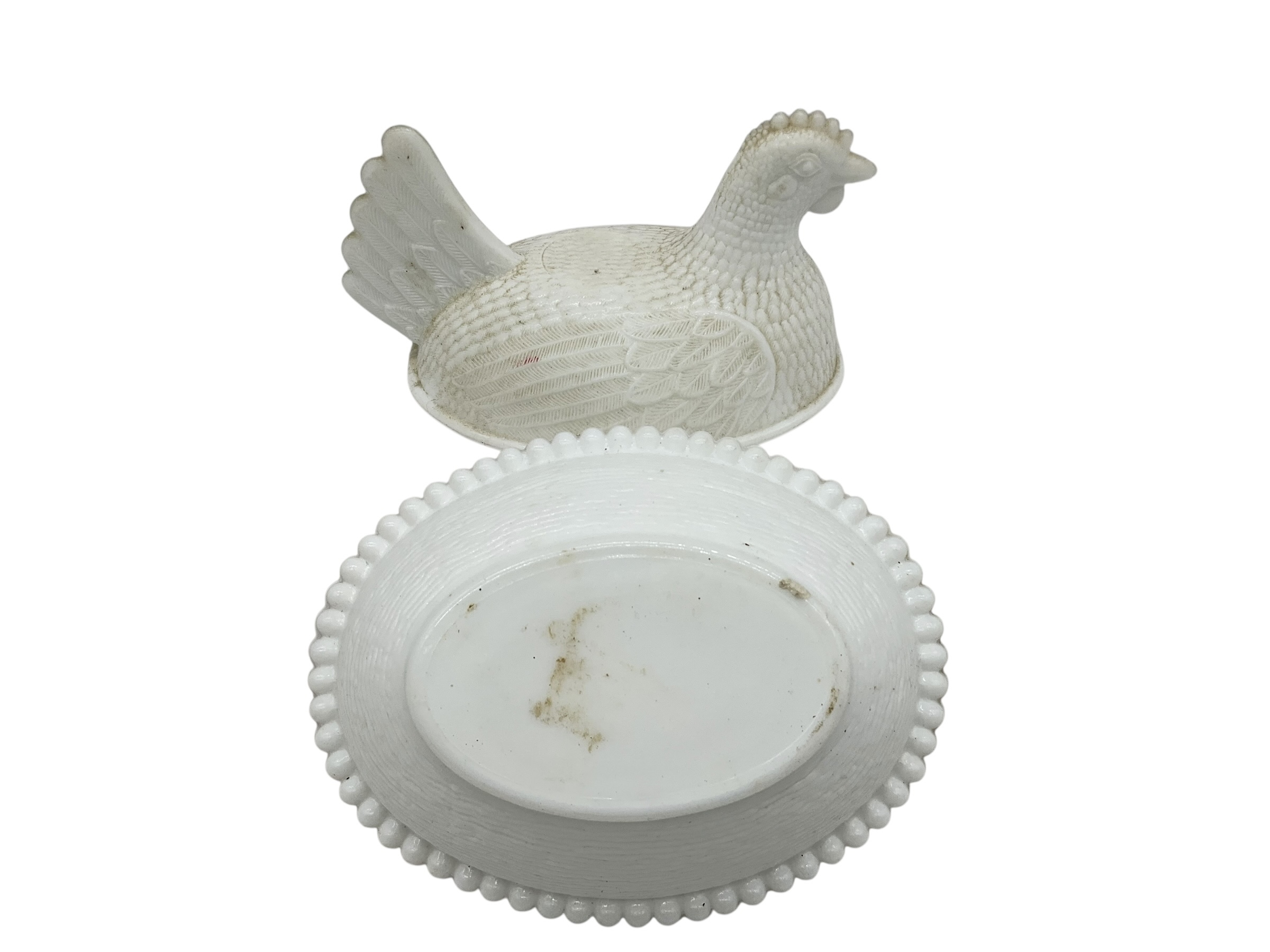 Indiana Milk Glass Hen on Nest