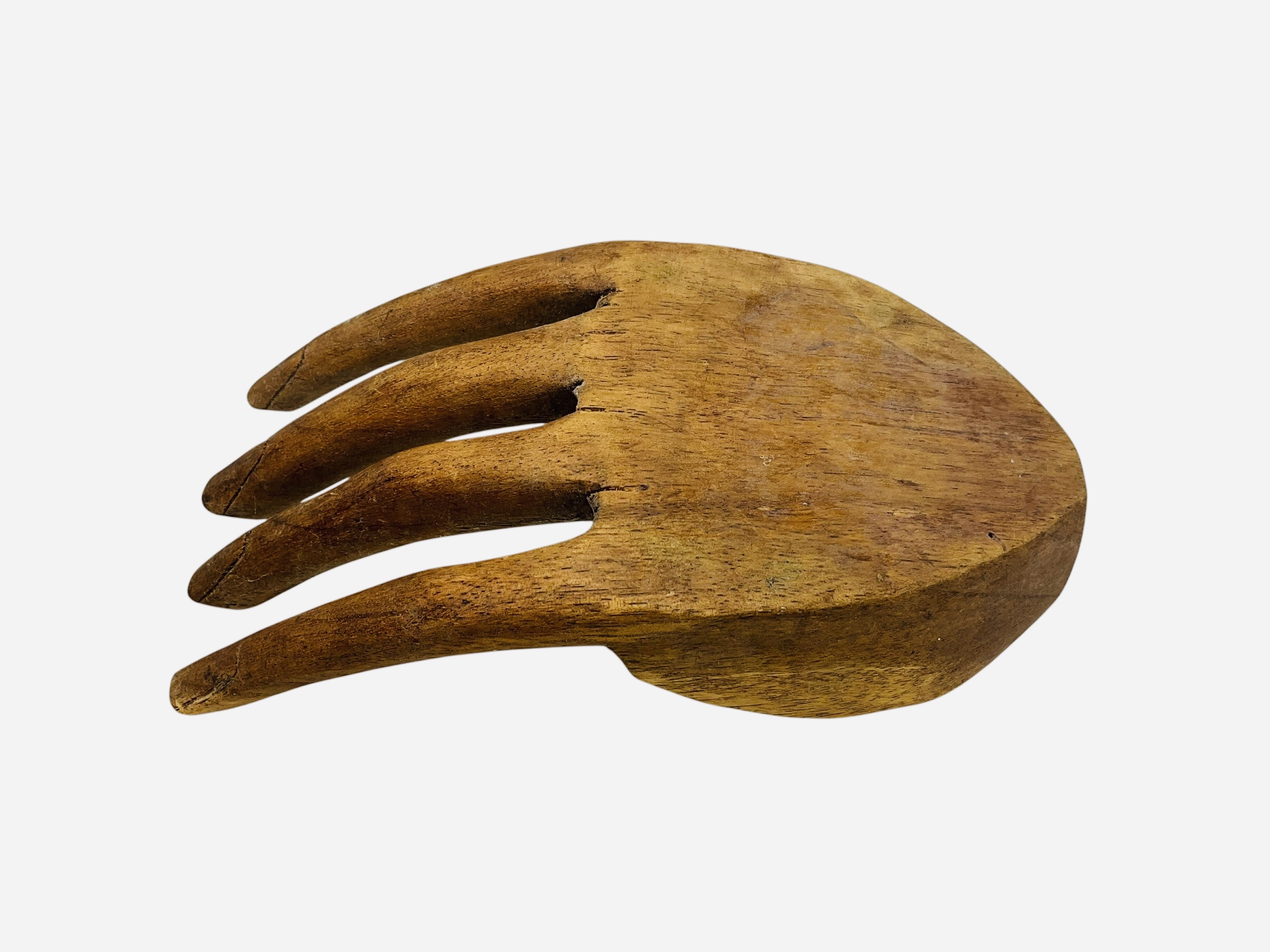 Outsider Art Left Hand Wood Carving