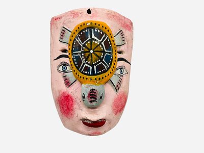 Vintage Mexican Wooden Folk Art Turtle Mask. Excellent condition. Measures 9.75" x 7" x 3.5".