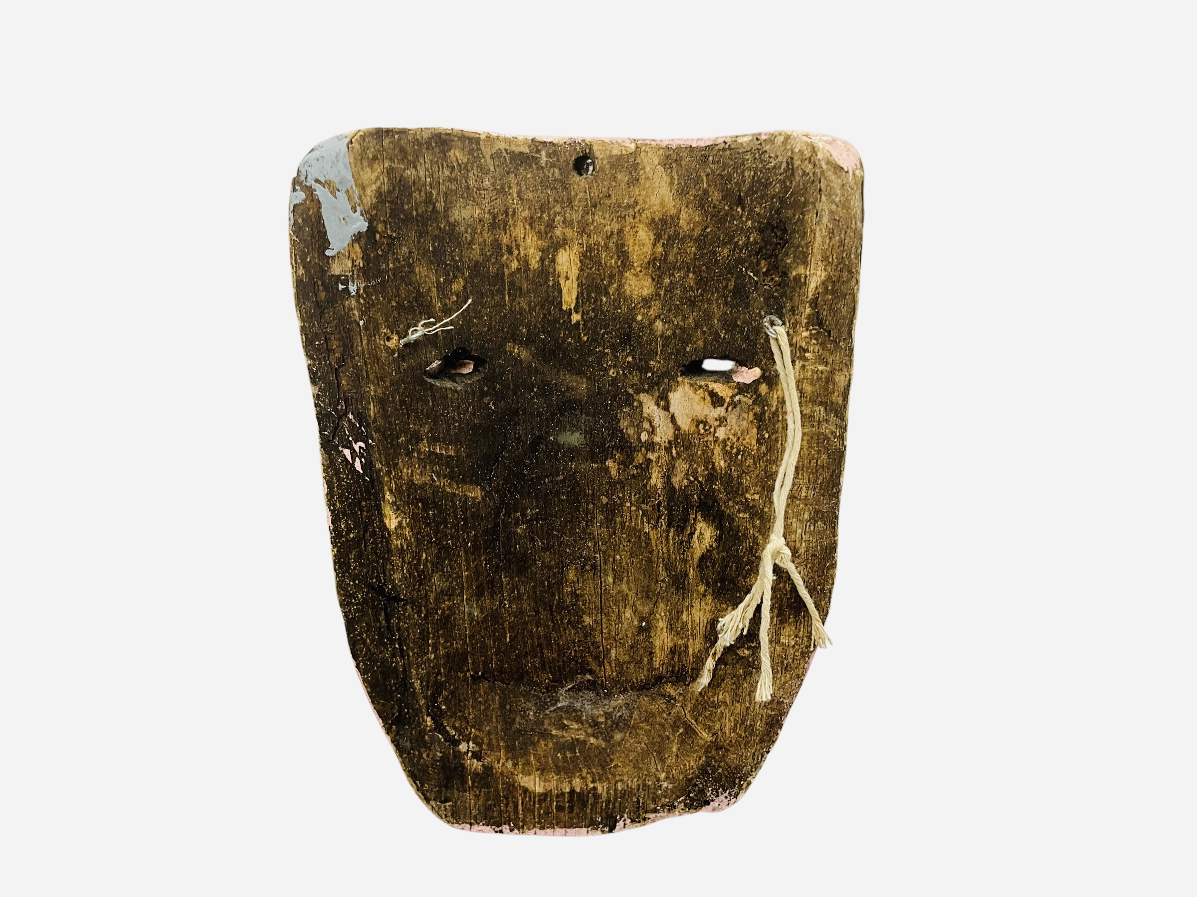 Vintage Mexican Wooden Folk Art Turtle Mask