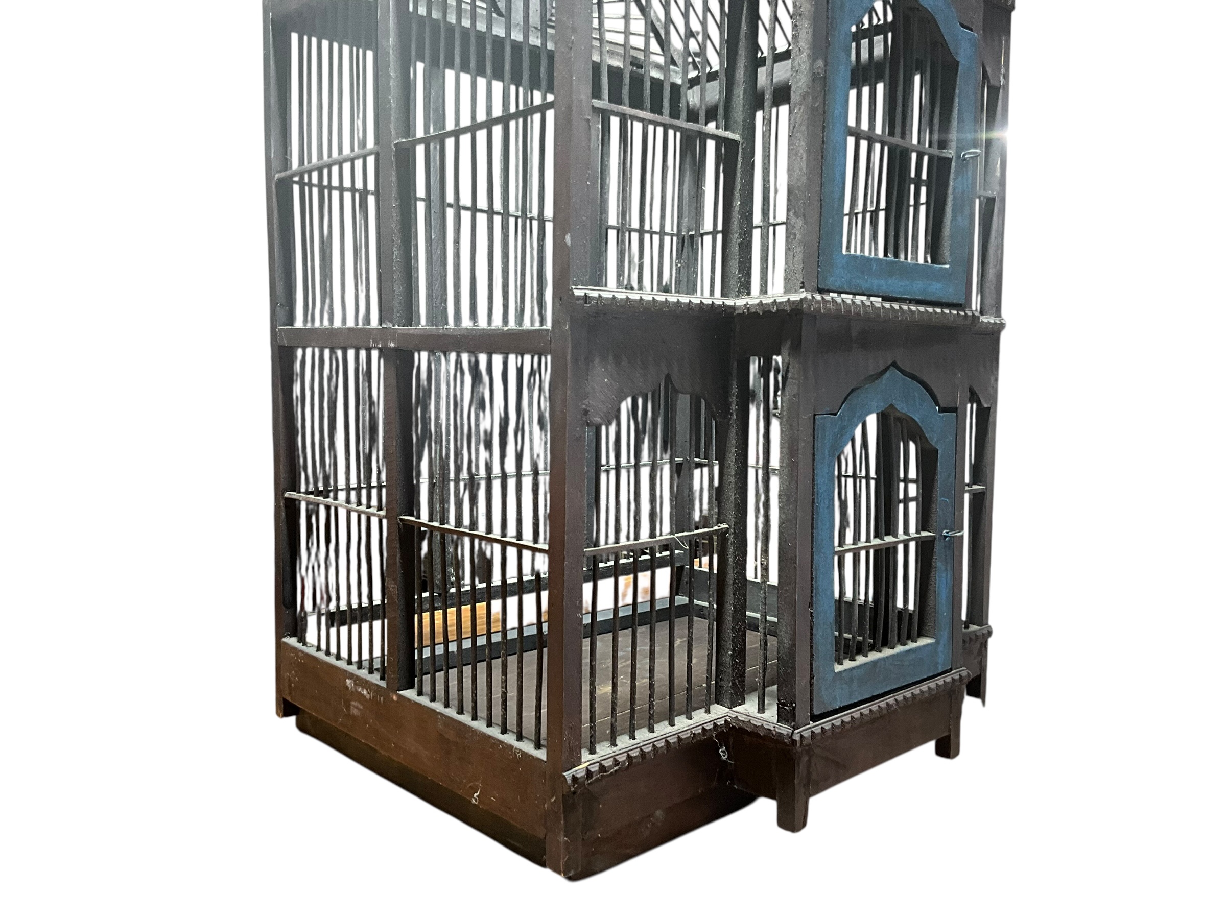 Vintage Wooden Bird Cage