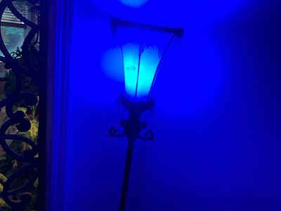 Decorative Metal Floor Lamp. Great working condition. Stands 6 feet tall.