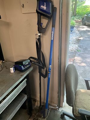 Kobalt Weedeater, Rake & More!. Battery operated Kobalt weedeater with battery and charger 