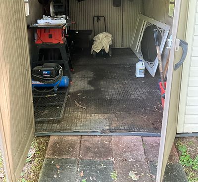 Contents of Shed 1. Buying everything inside Shed #1! Must take everything. Air compressor 
