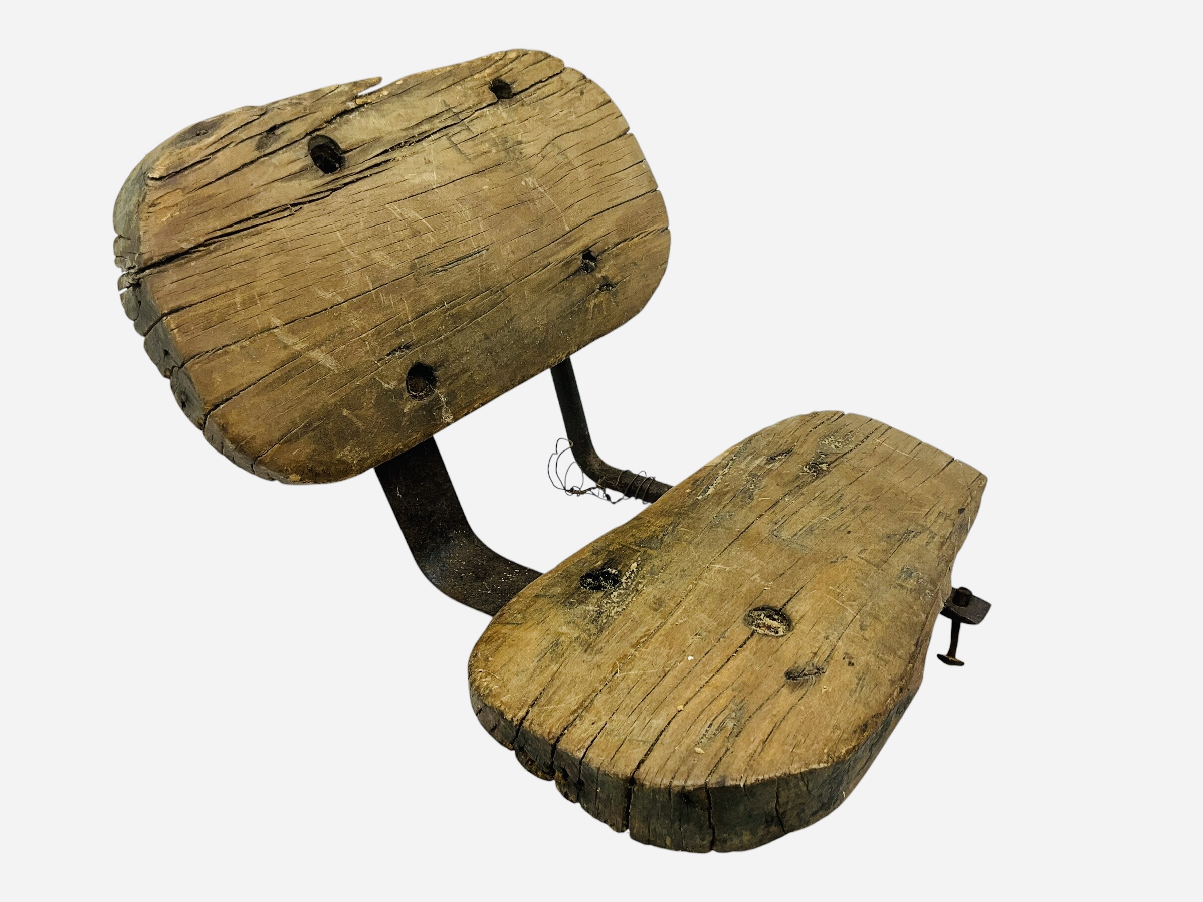 Primitive Handmade Mule Horse Paddle Wagon Seat