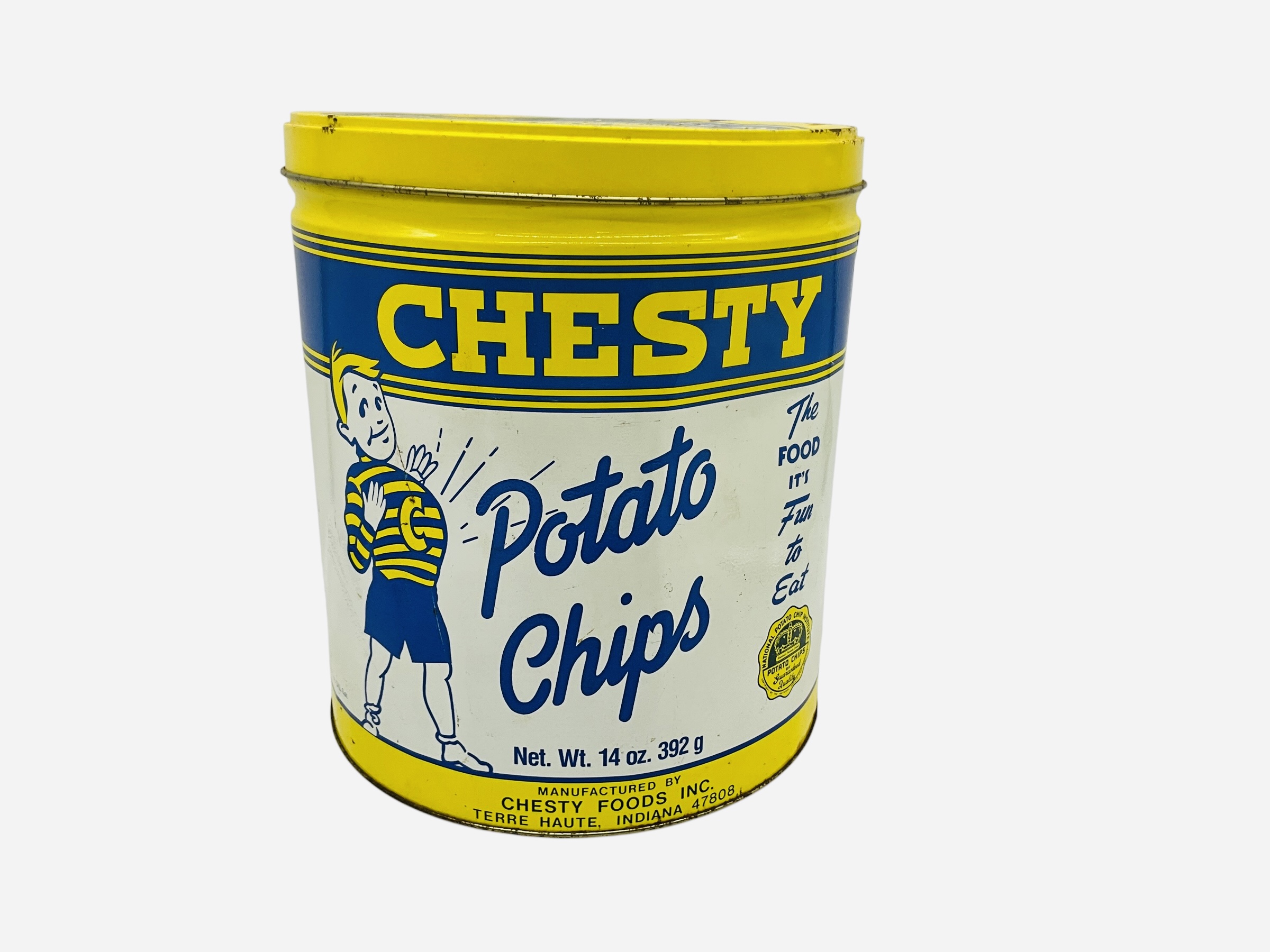 Vintage Chesty Potato Chips Large Tin