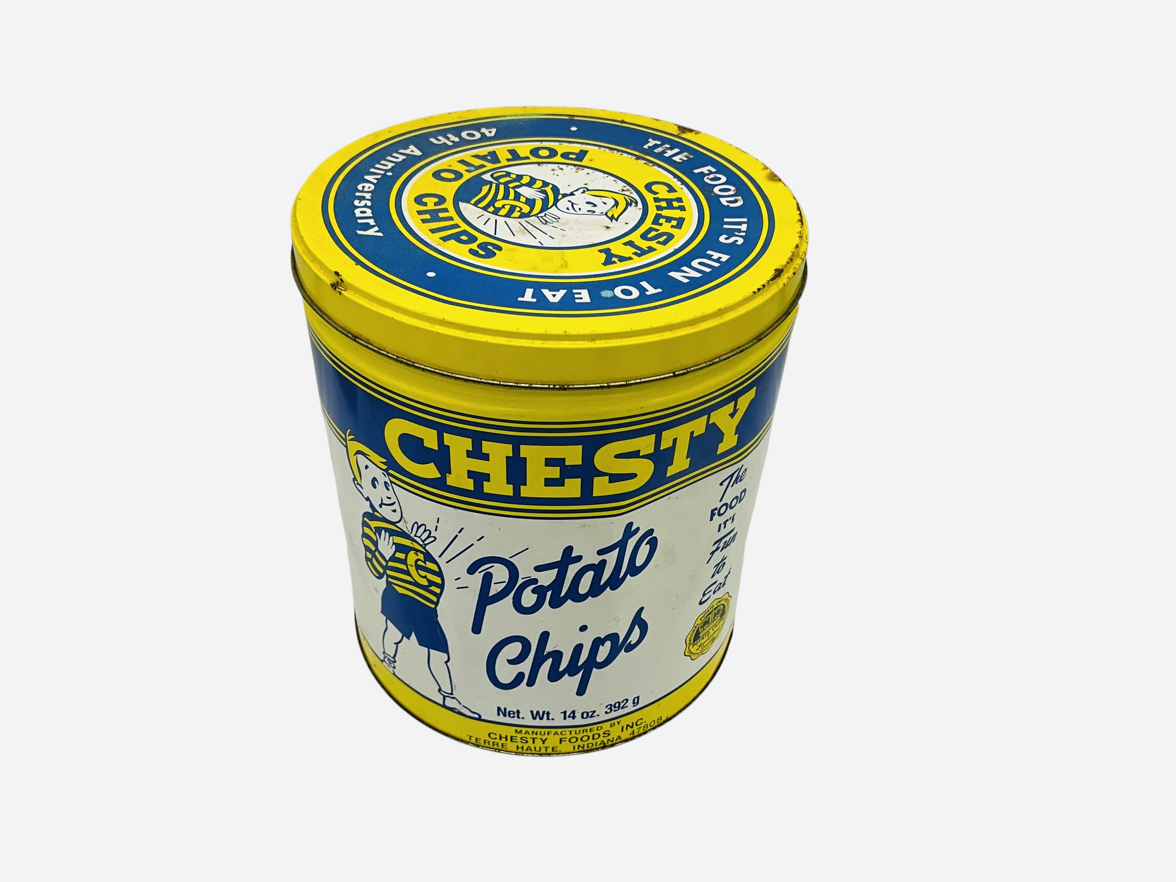 Vintage Chesty Potato Chips Large Tin