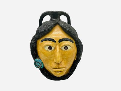#1 Michael & Melvin Crocker 1988 Indian Double Face Jug. Mint condition. 9 inches tall.