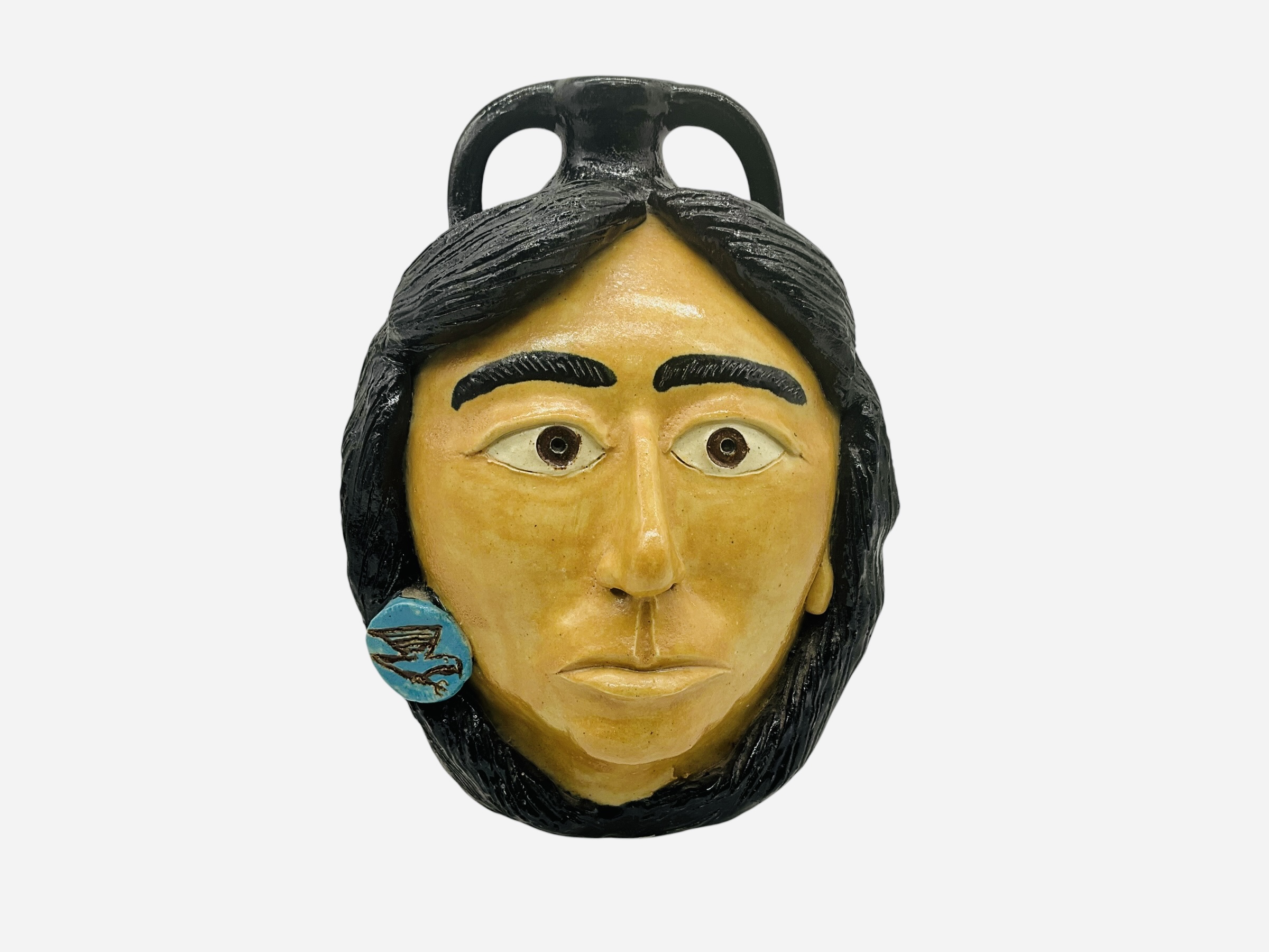 1 Michael & Melvin Crocker 1988 Indian Double Face Jug