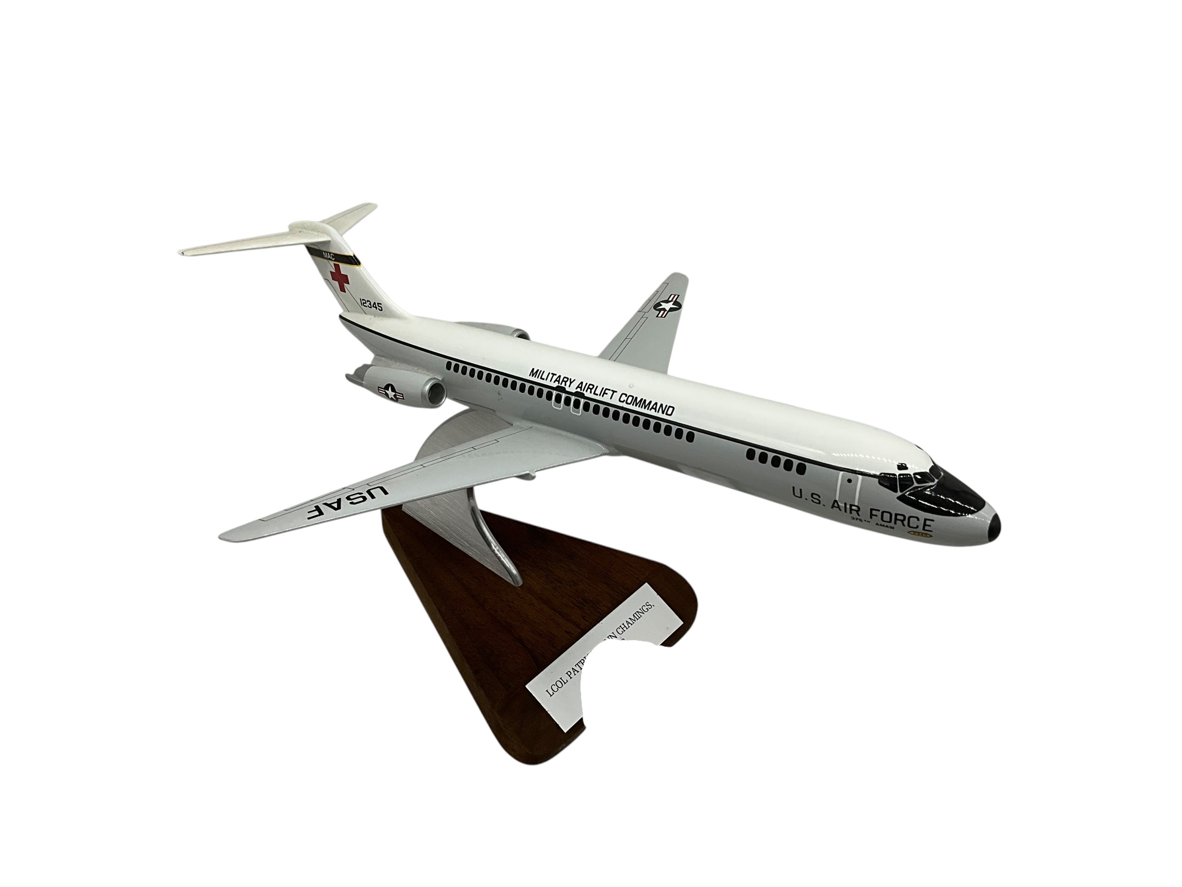 L.Col Patricia Ann Chamings Model Airplane With Stand