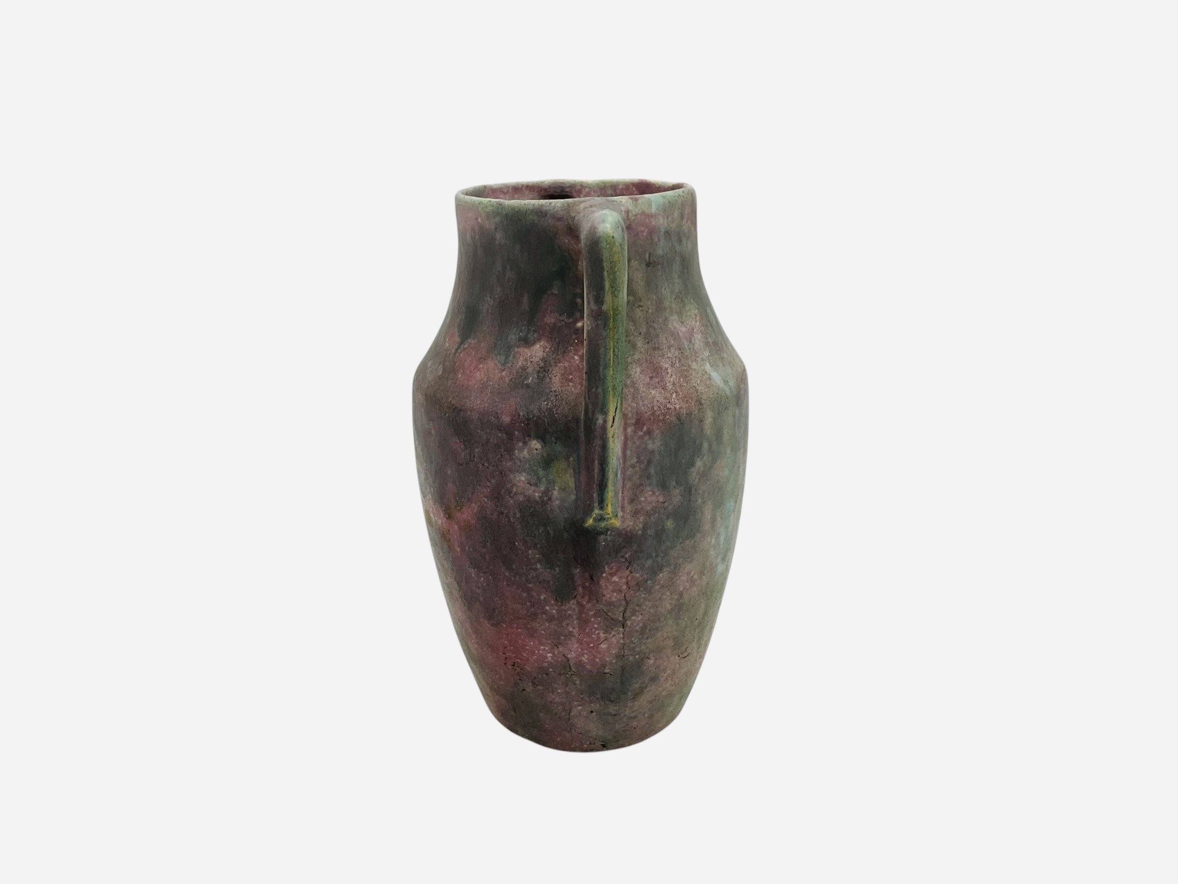 Burley Winter Glazed Pottery Jug With Handles