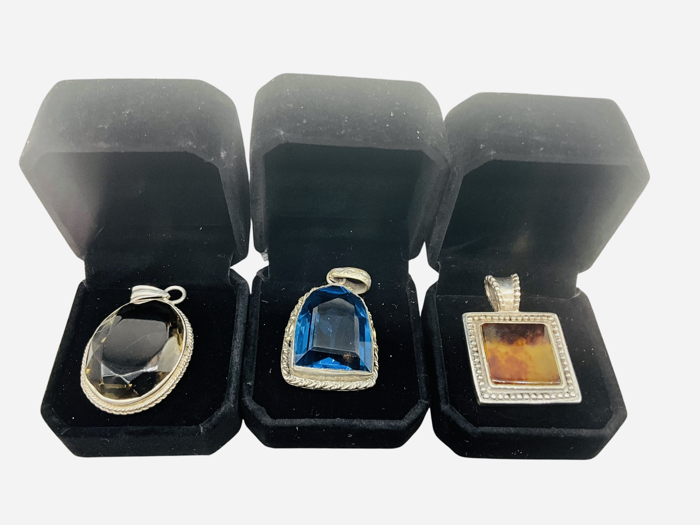 Three Sterling Silver Pendants