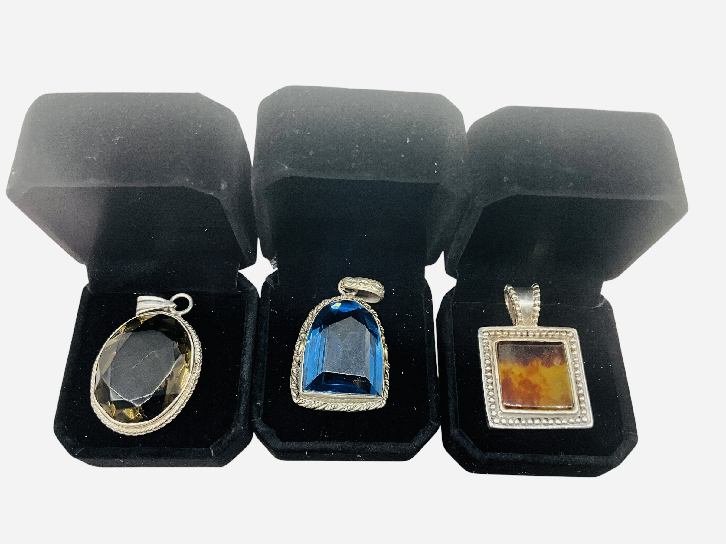 Three Sterling Silver Pendants