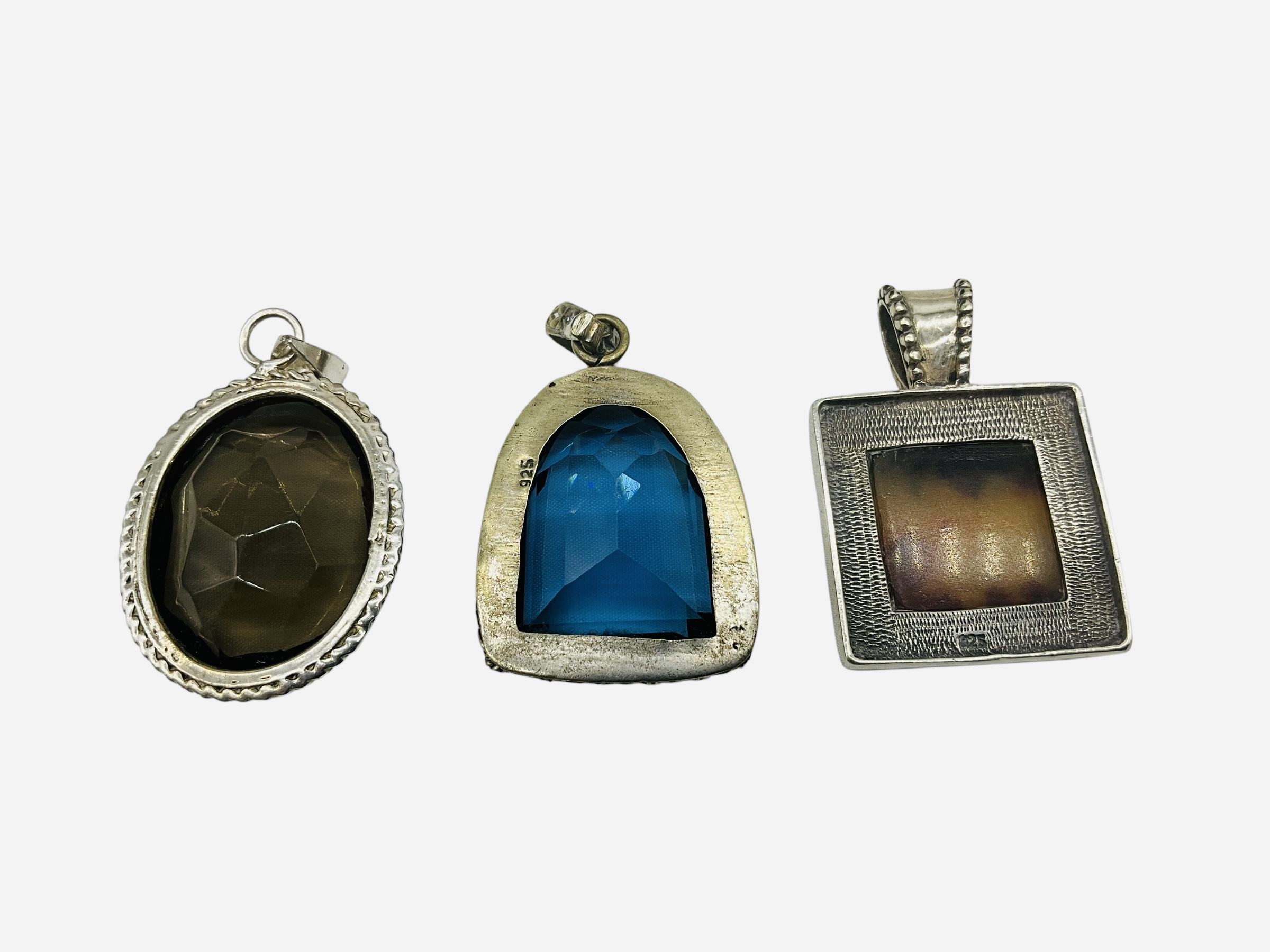 Three Sterling Silver Pendants