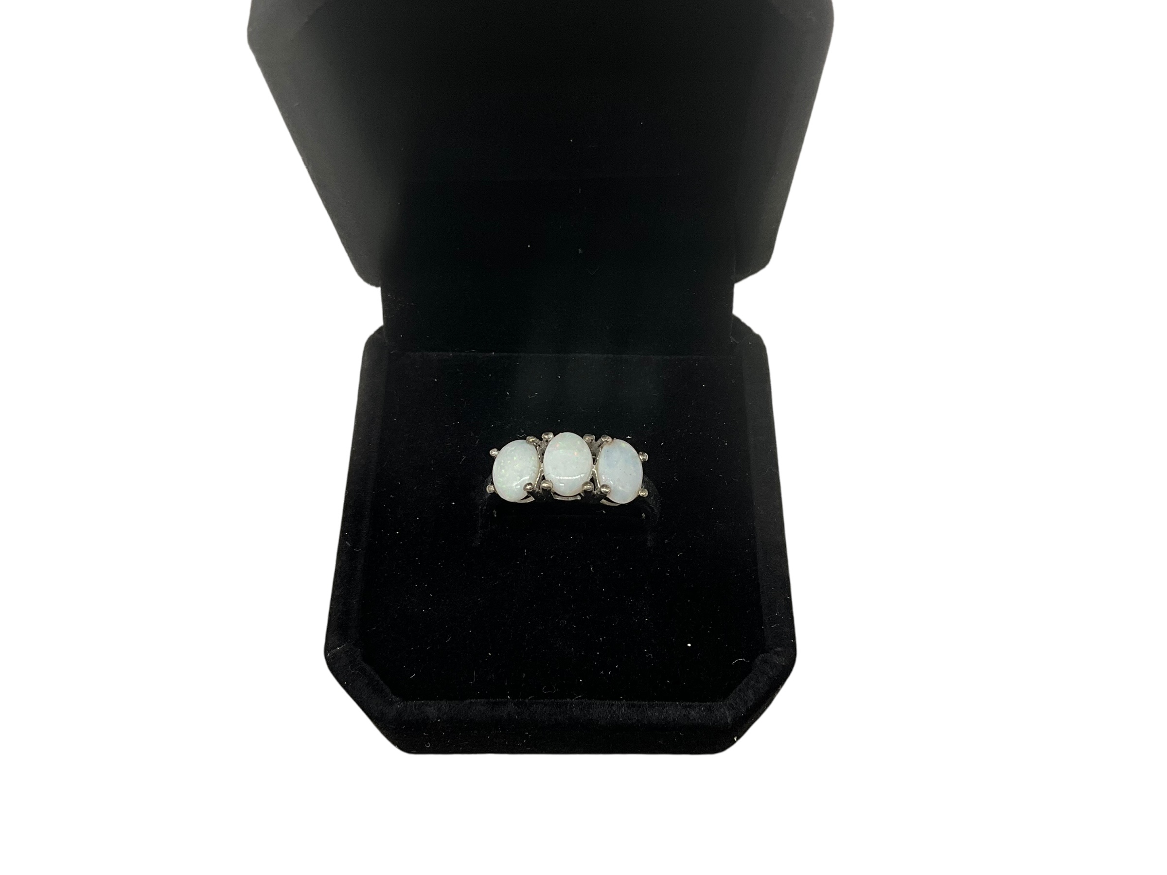 Sterling Silver Australian Opal Ring w/ COA