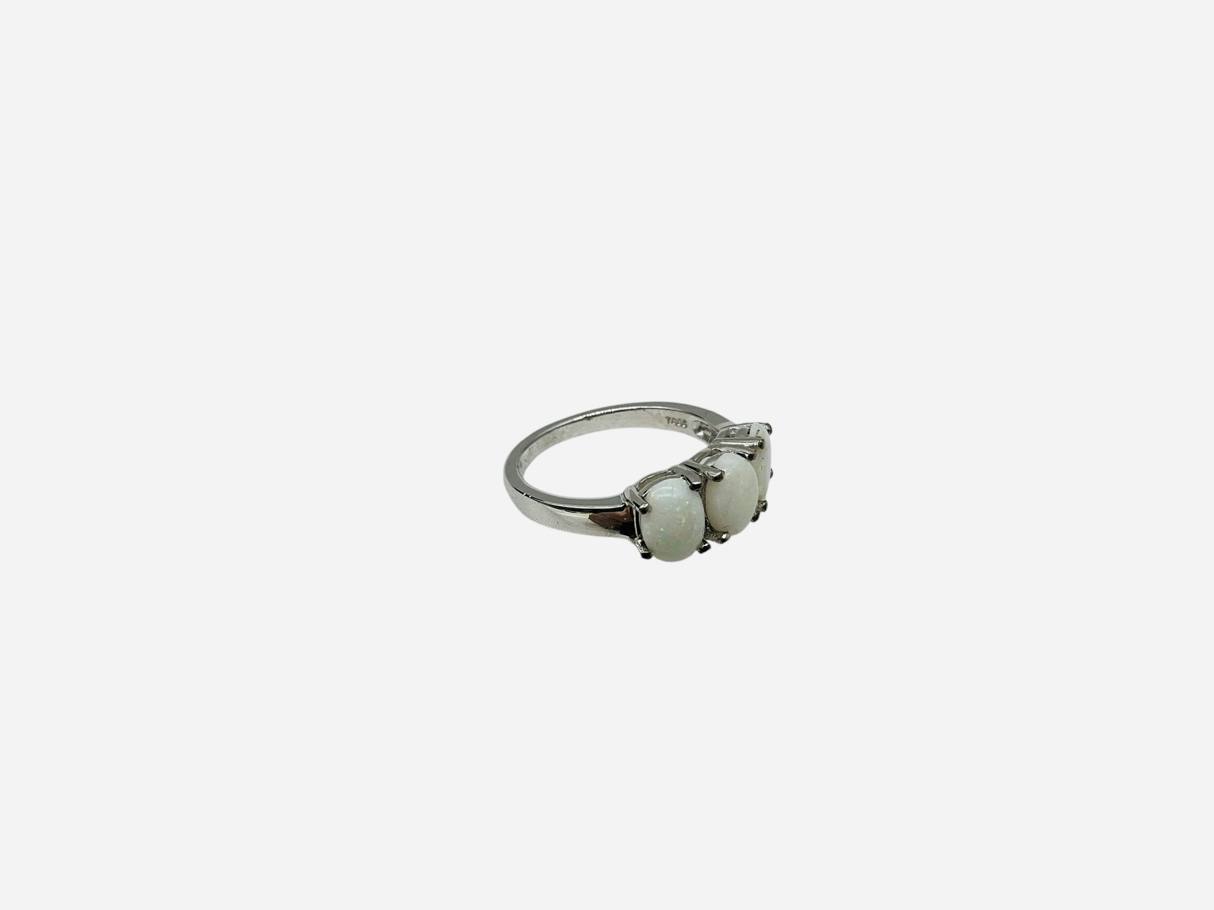 Sterling Silver Australian Opal Ring w/ COA