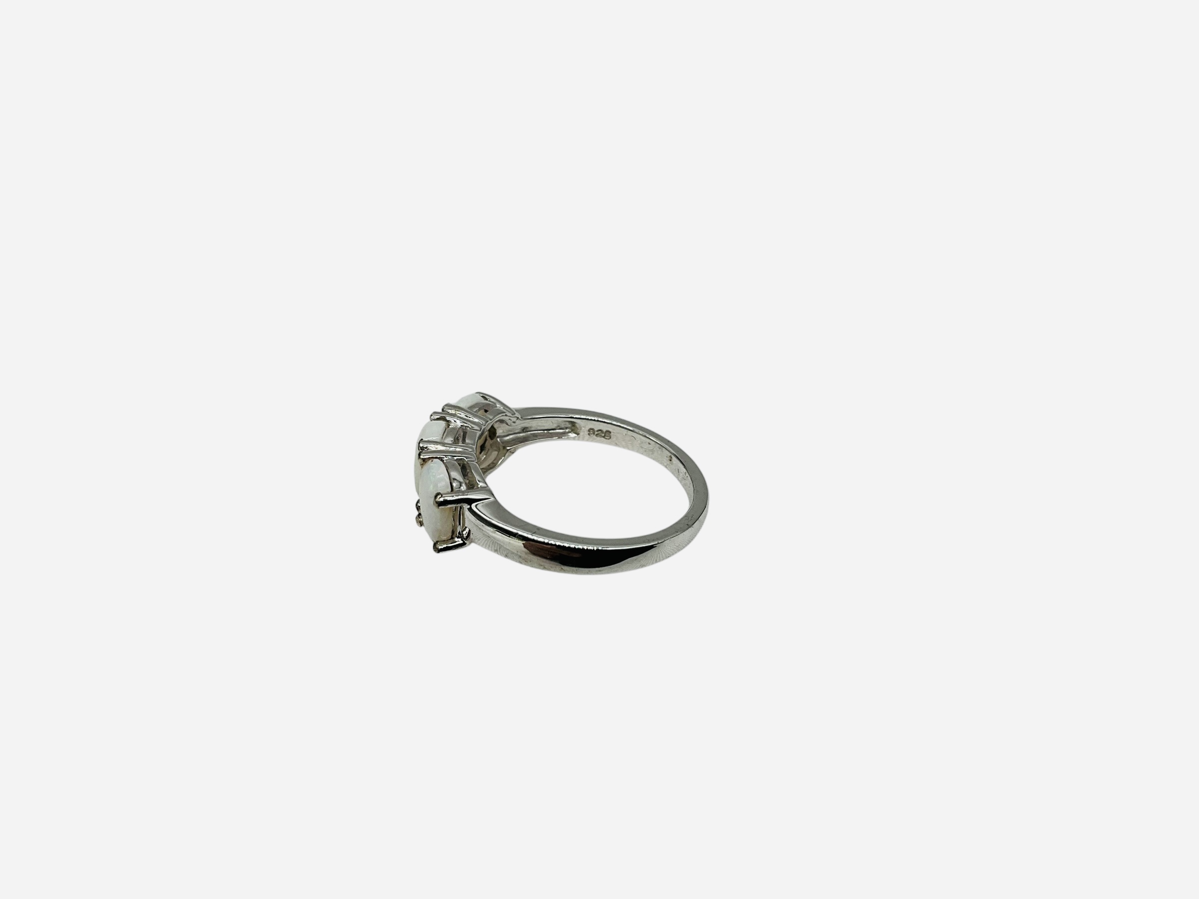 Sterling Silver Australian Opal Ring w/ COA