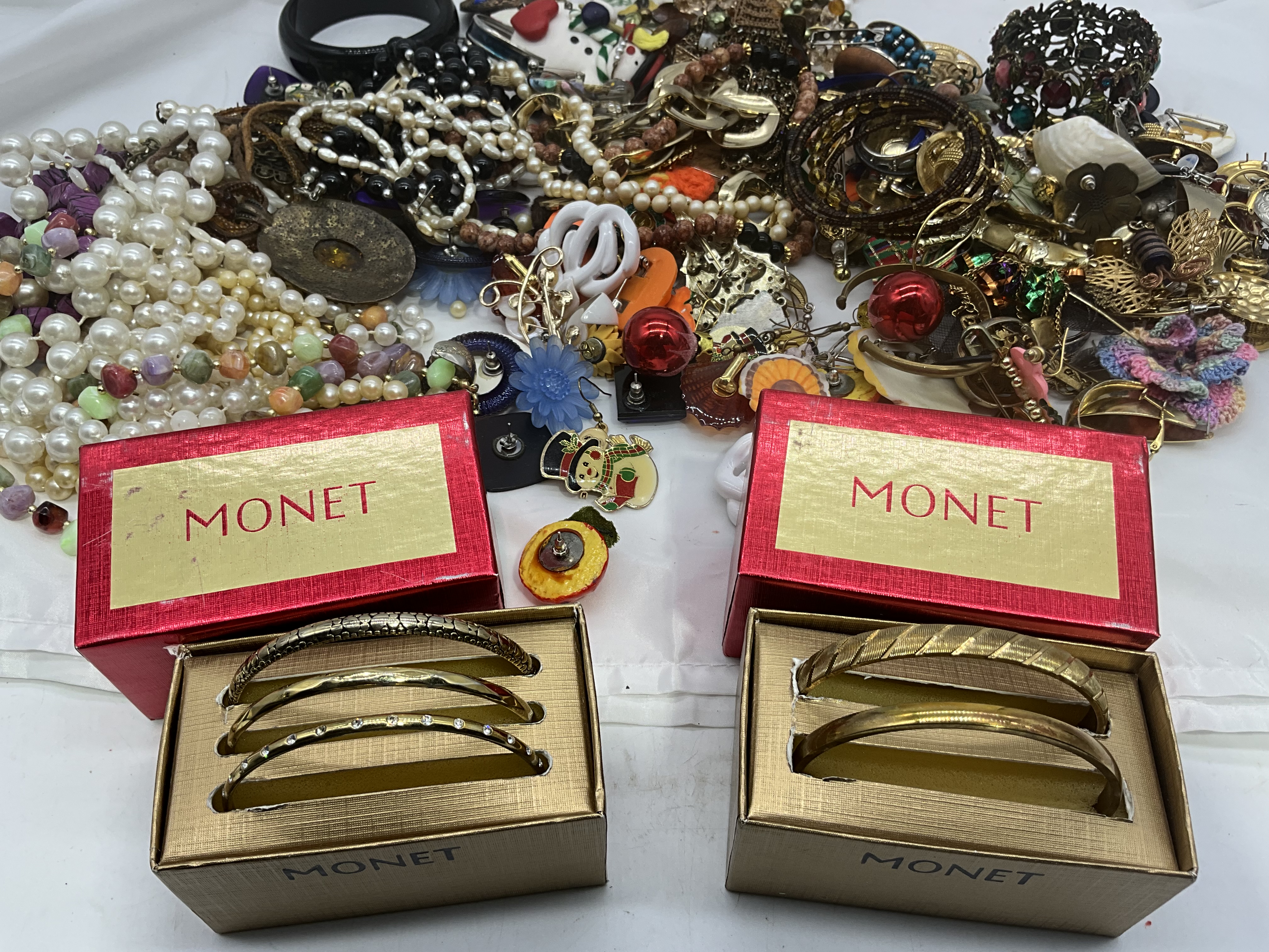 Lot Of Jewelry Earrings Beads Monet Misc
