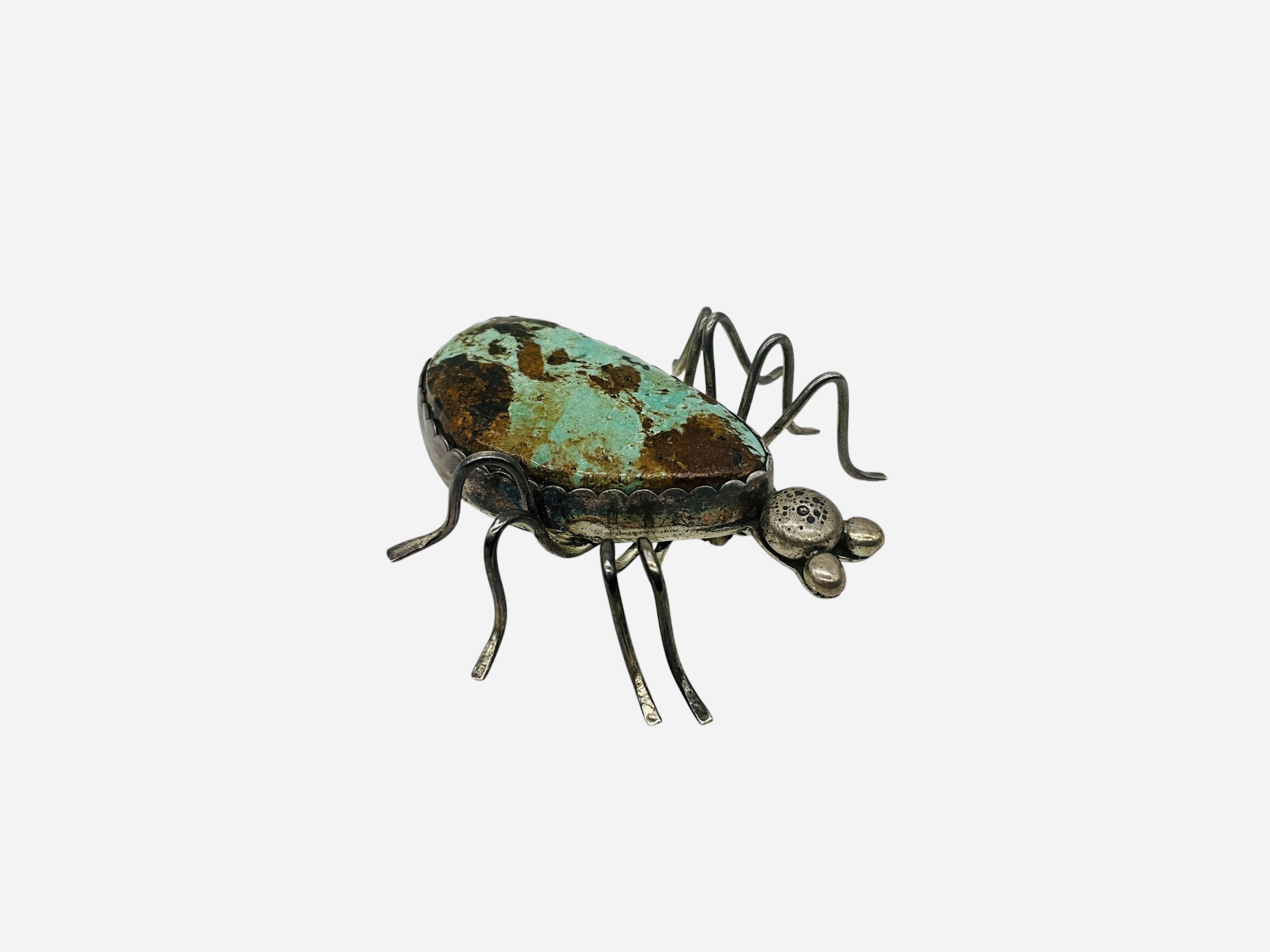 Turquoise Navajo Spider Brooch